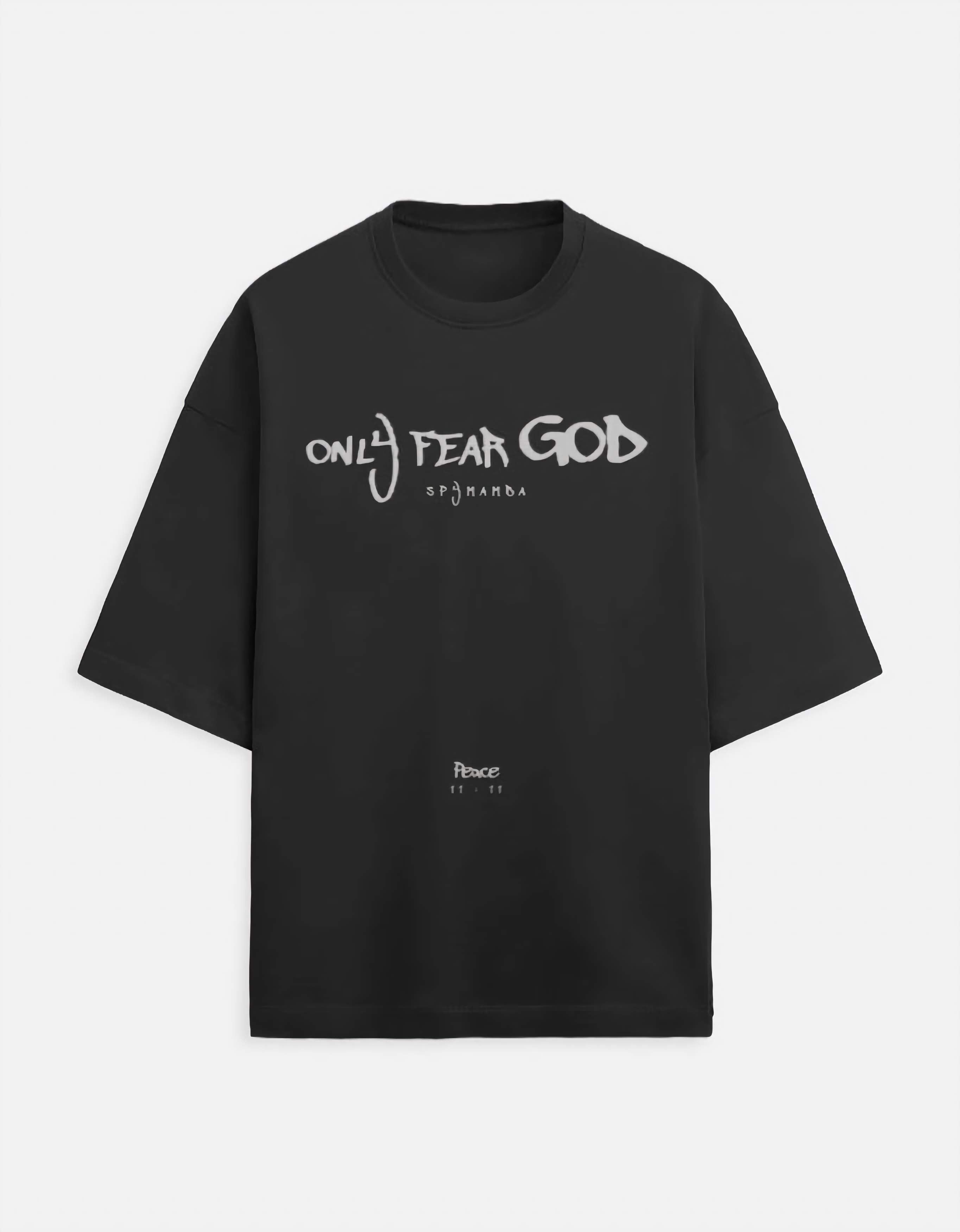 Only Fear God - Unisex Black T-shirt