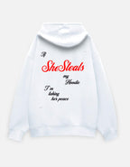 If She Steals My Hoodie - Unisex Hoodie (White)